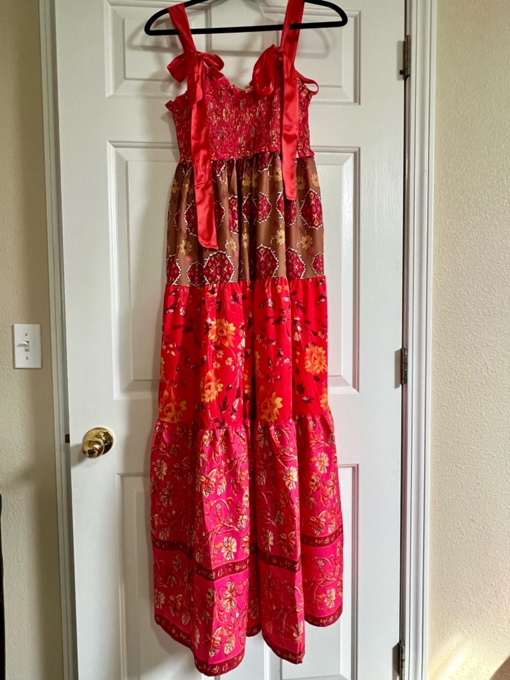 Boho Tiered Floral Maxi Dress with pockets!!